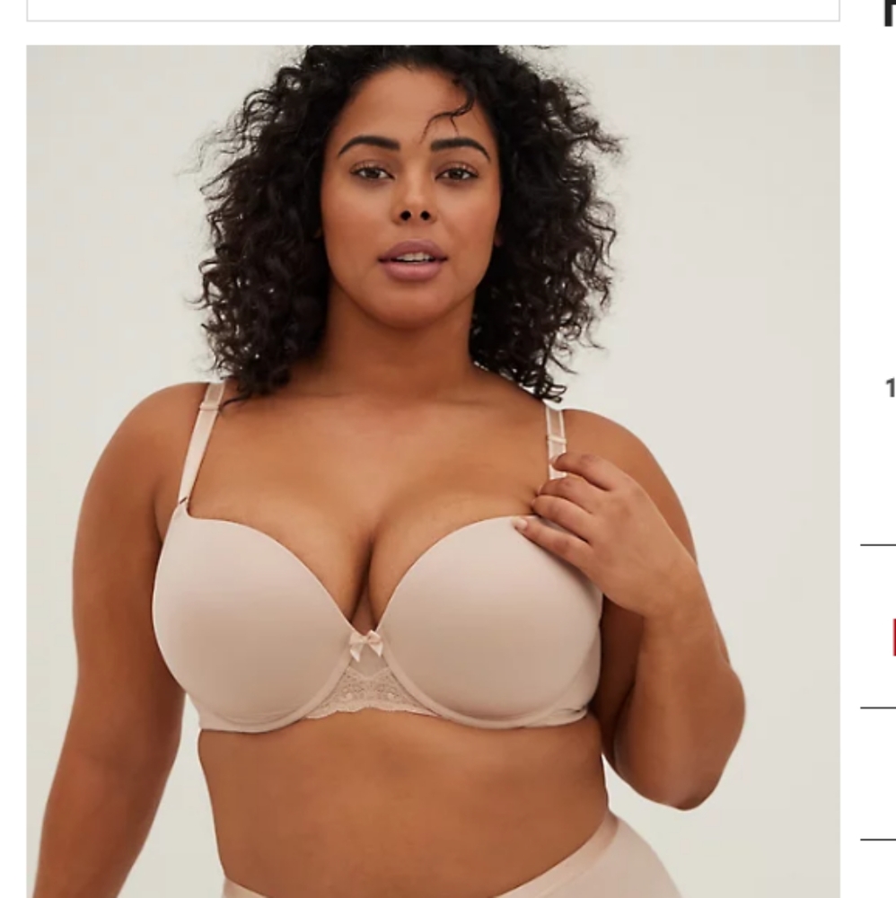 Push up t-shirt bra beige 360 back smoothing